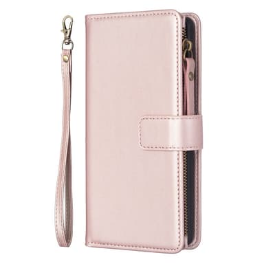 SKALO Xiaomi Redmi Note 13 4G Big Wallet 11-lokeroa Lompakkokotelo - Ruusukulta
