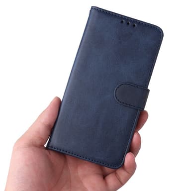 SKALO Samsung A25 5G PU-nahkainen Lompakkokotelo - Sininen