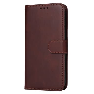 SKALO Xiaomi Redmi Note 13 4G PU-nahkainen Lompakkokotelo - Ruskea