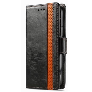 SKALO Samsung A15 5G CASENEO 002 Series Premium PU-nahkalompakko - Musta