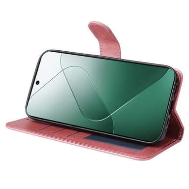 SKALO Xiaomi 14 5G PU-nahkainen Lompakkokotelo - Pinkki
