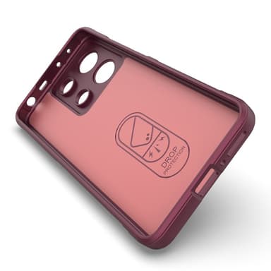 SKALO Xiaomi Redmi Note 13 4G Rugged Bumpers TPU-suojakuori - Viininpunainen