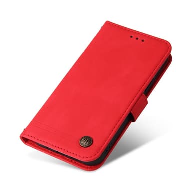 SKALO OnePlus 12R 5G Lompakkokotelo PU-nahkaa - Punainen