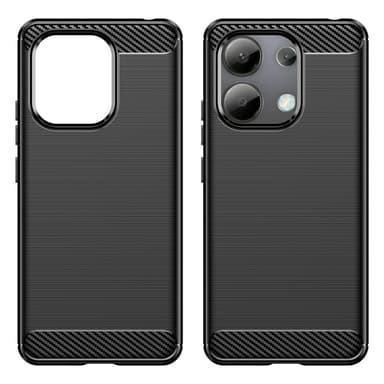 SKALO Xiaomi Redmi Note 13 4G Armor Carbon Iskunkestävä TPU suojakuori - Musta