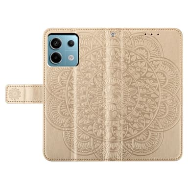 SKALO Xiaomi Redmi Note 13 Pro 5G Mandala lompakkokotelo - Kulta
