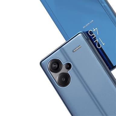 SKALO Xiaomi Redmi Note 13 Pro+ Clear View Mirror Lompakko - Musta
