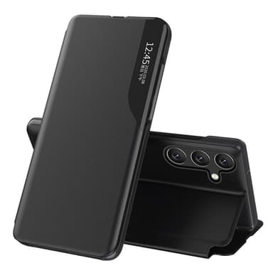 SKALO Samsung A15 4G Clear View Window Case - Musta