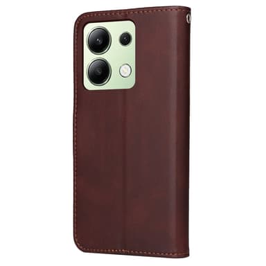 SKALO Xiaomi Redmi Note 13 4G PU-nahkainen Lompakkokotelo - Ruskea