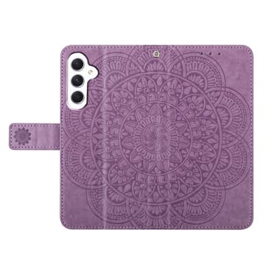 SKALO Samsung A15 5G Mandala lompakkokotelo - Violetti