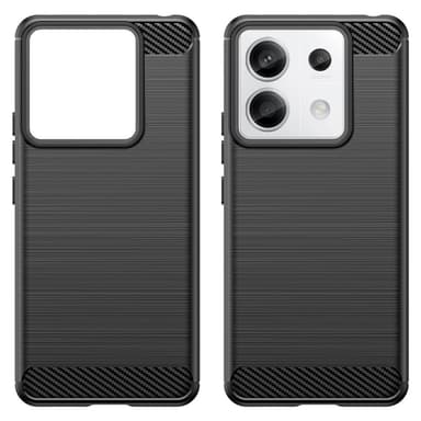 SKALO Xiaomi Redmi Note 13 Pro 5G Armor Carbon Iskunkestävä TPU suojakuori - Musta