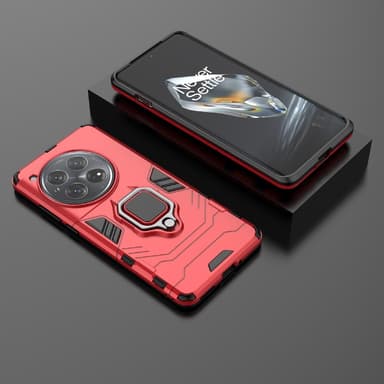 SKALO OnePlus 12 5G Armor Hybridi metallirengas kuori - Punainen