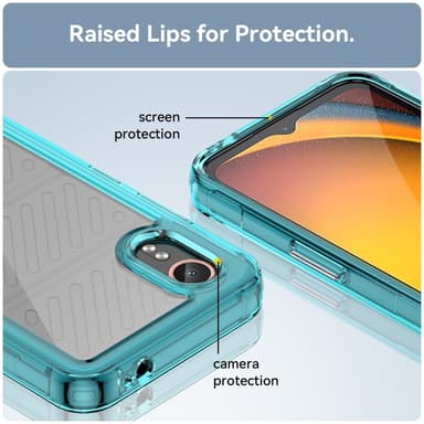SKALO Samsung Xcover 7 Armor Hybrid Bumper Suojakuori - Turkoosi