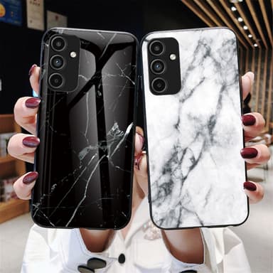 SKALO Samsung A15 4G Marmori karkaistu lasi TPU-suojakuori - #5