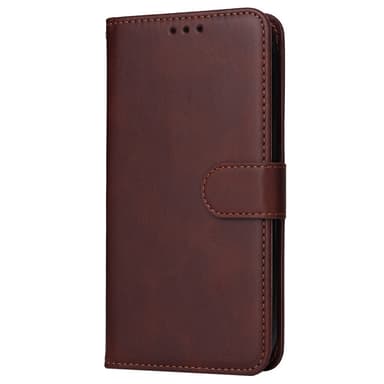 SKALO Xiaomi Redmi Note 13 5G PU-nahkainen Lompakkokotelo - Ruskea