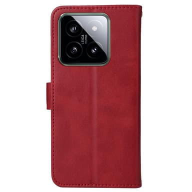 SKALO Xiaomi 14 5G PU-nahkainen Lompakkokotelo - Punainen