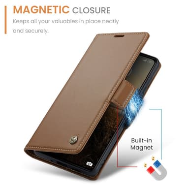 CaseMe Xiaomi Redmi 13C 4G Lompakkokotelo - Ruskea