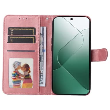 SKALO Xiaomi 14 5G PU-nahkainen Lompakkokotelo - Pinkki