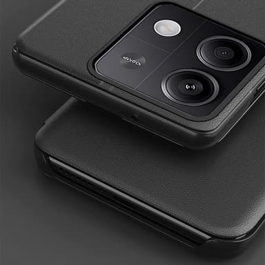SKALO Xiaomi Redmi Note 13 5G Clear View Window Case - Musta