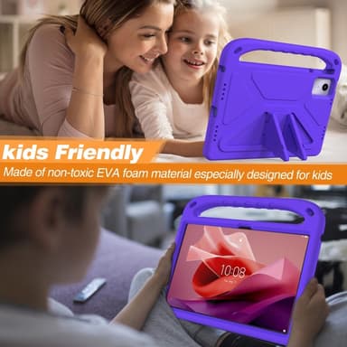 SKALO Lenovo Tab M11 Lapsikuori kahvalla ja jalustalla - Violetti