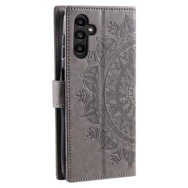 SKALO Samsung A25 5G Mandala lompakkokotelo - Harmaa