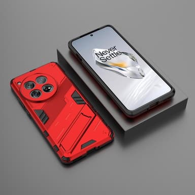 SKALO OnePlus 12 5G Hybrid BIBERCAS Suojakuori - Punainen