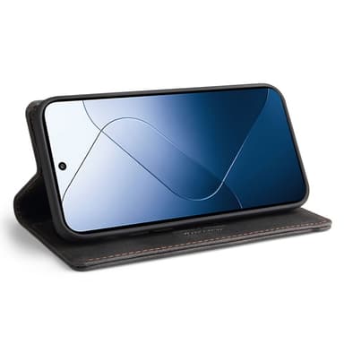 SKALO Xiaomi 14 5G GQ.UTROBE Lompakkokotelo PU-nahkaa - Musta