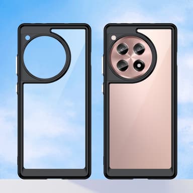 SKALO OnePlus 12R 5G Väri Puskurin Suojakuori - Musta