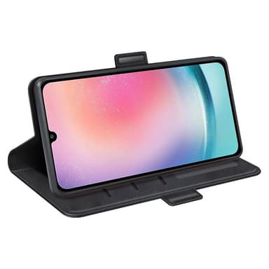SKALO Samsung A25 5G Premium Wallet Lompakkokotelo - Musta