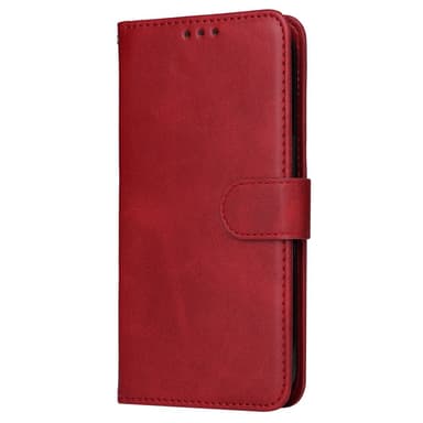 SKALO Xiaomi Redmi Note 13 5G PU-nahkainen Lompakkokotelo - Punainen