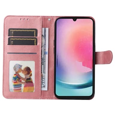 SKALO Samsung A25 5G PU-nahkainen Lompakkokotelo - Pinkki