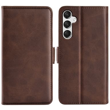 SKALO Samsung A25 5G Premium Wallet Lompakkokotelo - Ruskea