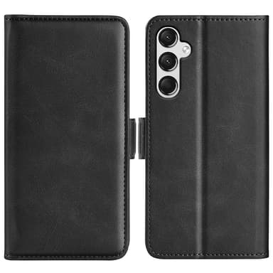 SKALO Samsung A25 5G Premium Wallet Lompakkokotelo - Musta