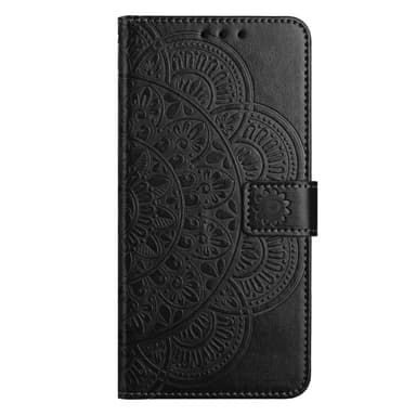 SKALO Samsung A15 5G Mandala lompakkokotelo - Musta