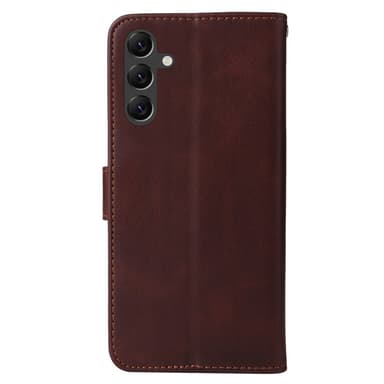 SKALO Samsung A15 5G PU-nahkainen Lompakkokotelo - Ruskea