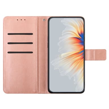 SKALO Xiaomi Redmi Note 13 Pro+ Mandala lompakkokotelo - Ruusukulta