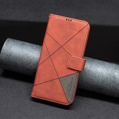 OnePlus 12 5G BINFEN COLOR Kohokuvioitu Lompakkokotelo - Ruskea