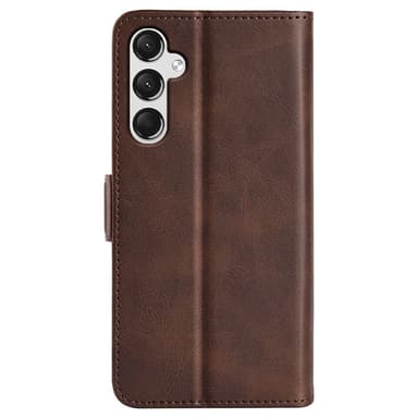 SKALO Samsung A25 5G Premium Wallet Lompakkokotelo - Ruskea