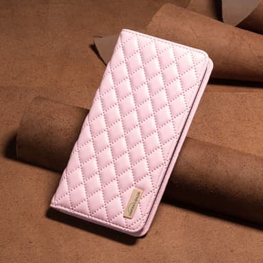 SKALO Samsung A15 4G BINFEN COLOR Iso Tikattu Lompakkokotelo - Pinkki