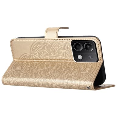 SKALO Xiaomi Redmi Note 13 5G Mandala lompakkokotelo - Kulta