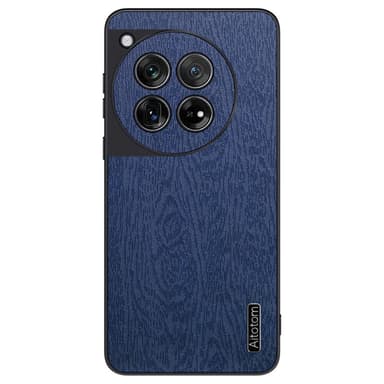 SKALO OnePlus 12 5G PU-nahka Hybridi Suojakuori - Sininen