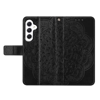 SKALO Samsung A15 5G Mandala lompakkokotelo - Musta