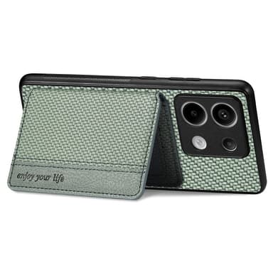 SKALO Xiaomi Redmi Note 13 Pro 5G SKALO Xiaomi Redmi Note 13 Pro 5G Carbon Fiber Suojakuori  korttipidike - Musta