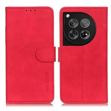 SKALO OnePlus 12 5G KHAZNEH Lompakkokotelo PU-nahasta - Punainen