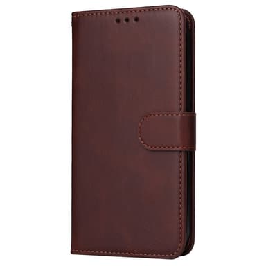 SKALO OnePlus 12 5G PU-nahkainen Lompakkokotelo - Ruskea