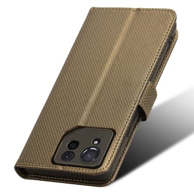 SKALO Asus ROG Phone 8 Pro 5G Premium Mini Rhombus Lompakkokotelo - Ruskea