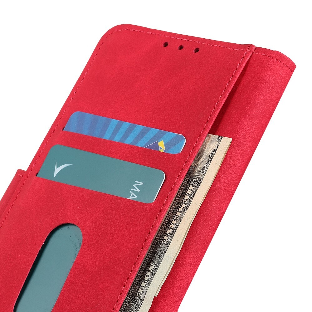 SKALO OnePlus 12 5G KHAZNEH Lompakkokotelo PU-nahasta - Punainen