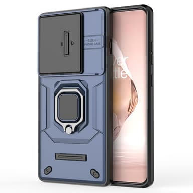 SKALO OnePlus 12R 5G Armor hybridi metallirengas kameran liukusäädin - Sininen