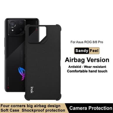 IMAK Asus ROG Phone 8 Pro 5G Erittäin vahva TPU-kuori - Musta