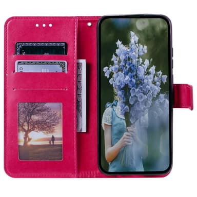 SKALO Samsung A25 5G Mandala lompakkokotelo - Cerise