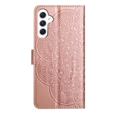 SKALO Samsung A15 5G Mandala lompakkokotelo - Ruusukulta